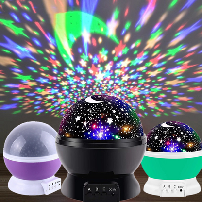 Colorful Spherical Rotating Star Projection Lamp