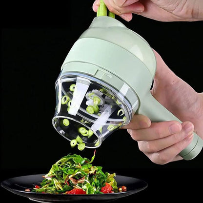 4 in 1 Electric Vegetable Cutter Set/Garlic Chopper