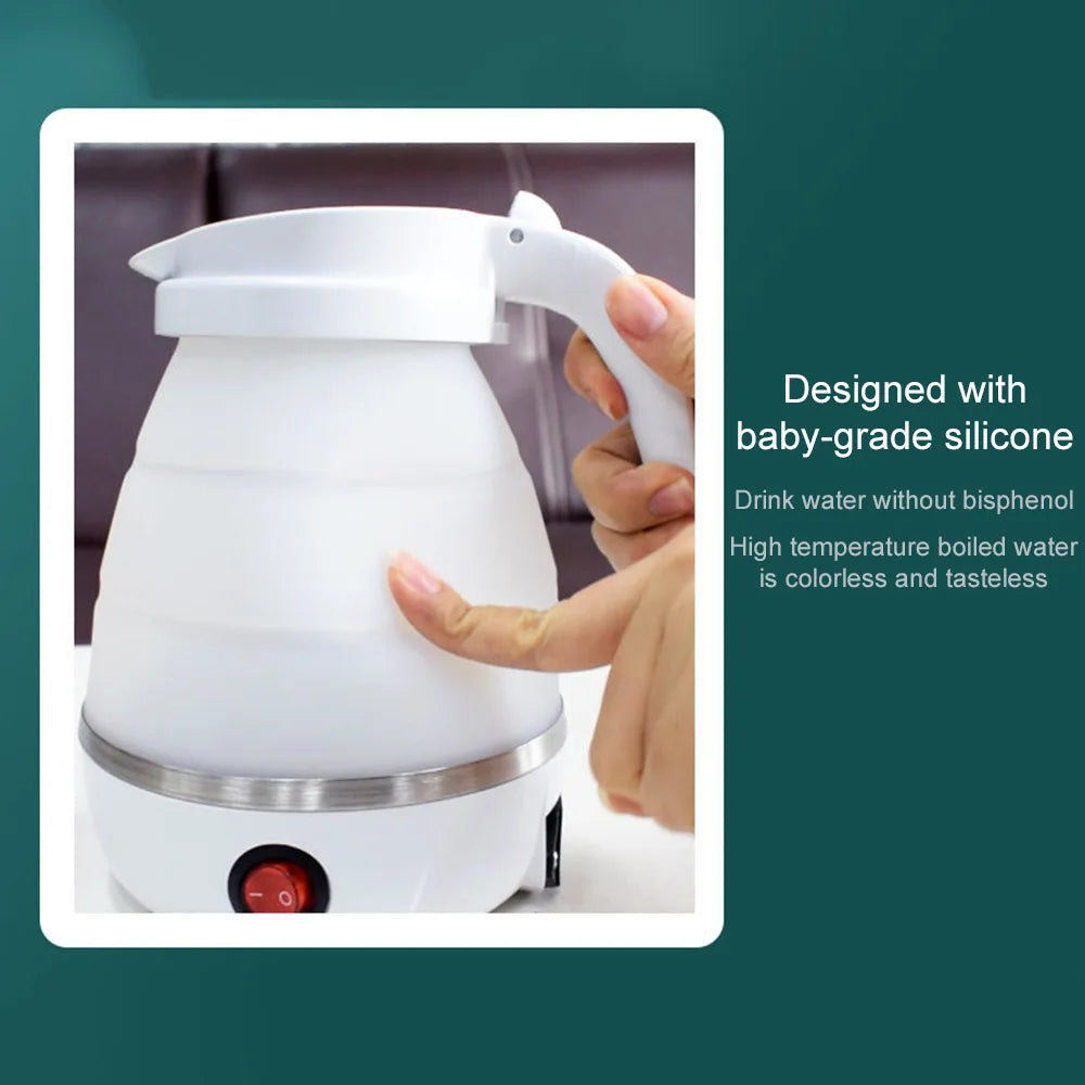 Foldable silicone electric kettle