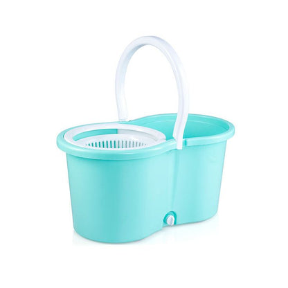 Spin Mop, Oval Bucket with Plastic Basket, 2 Refills